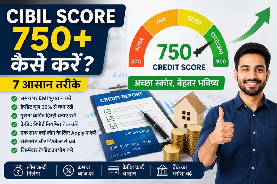 CIBIL Score 750 Kaise Kare - Credit Score Improve Karne Ke 7 Aasan Tarike